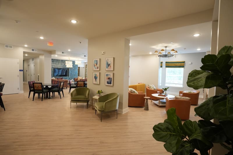 Clubroom lounge and dining areas