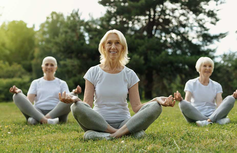 Peaceful Yoga Session at Our Senior Living Community